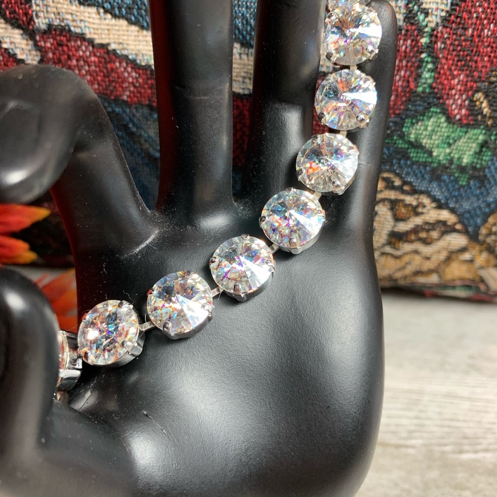 Handmade Swarovski “Crystal White Patina” Bracelet